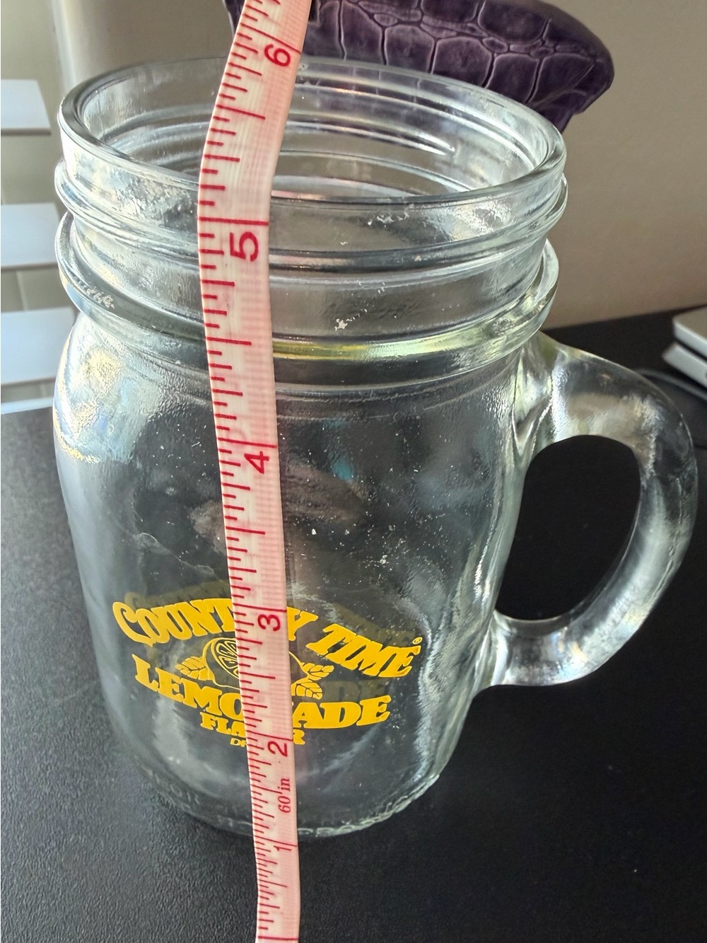 Country Time Lemonade Glass Jar Mug - set of 3 - Picture 4 of 4